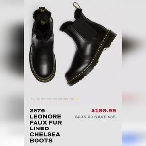 Dr Martens Leonore faux fur Chelsea boot